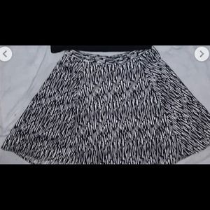 black and white skirt